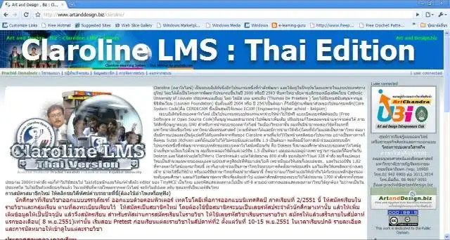 دانلود ابزار وب یا برنامه وب Claroline E-Learning:Thai Edition