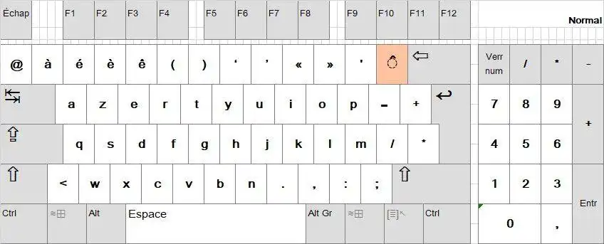 Download web tool or web app Clavier français normalisé (AZERTY)