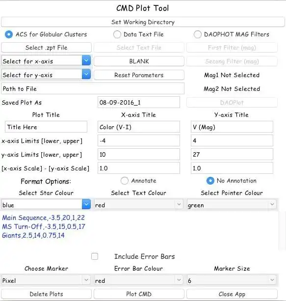 Download web tool or web app CMD Plot Tool