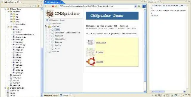 Download web tool or web app CMSpider