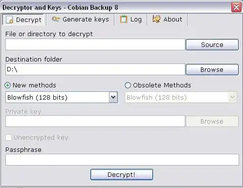 Download web tool or web app Cobian Backup