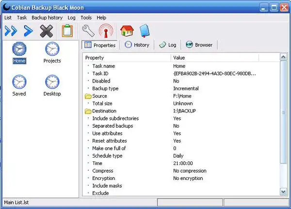 Download web tool or web app Cobian Backup