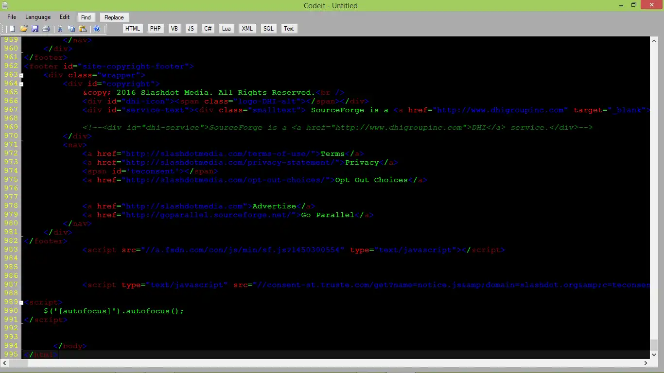 Download web tool or web app Codit - A free code editor