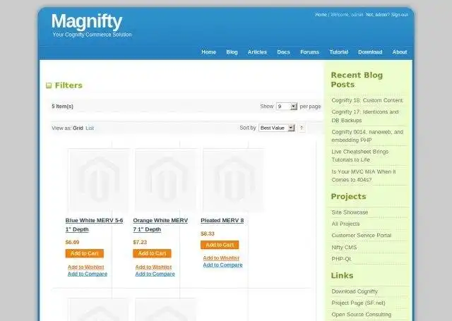 Tải xuống công cụ web hoặc ứng dụng web Cognifty Framework