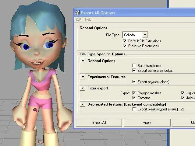 WebツールまたはWebアプリCOLLADAfor Maya、3DSMaxをダウンロードして、Linuxオンライン上でWindowsオンラインで実行します。