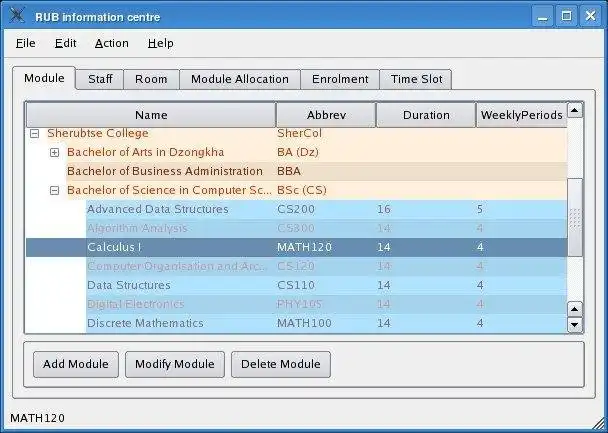 Download web tool or web app College Time Table