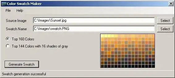 Download web tool or web app Color Swatch Maker