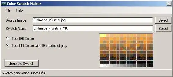 Download web tool or web app Color Swatch Maker