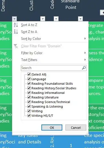 Download web tool or web app Common Core Interactive Assessment Grid