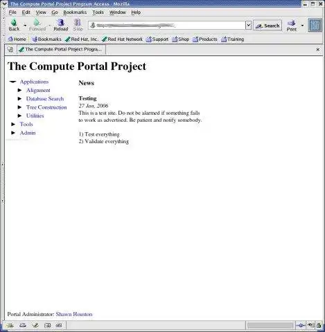 Download web tool or web app ComputePortalProject to run in Windows online over Linux online