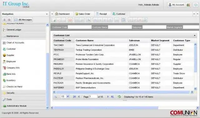 Download web tool or web app ComUnion ERP