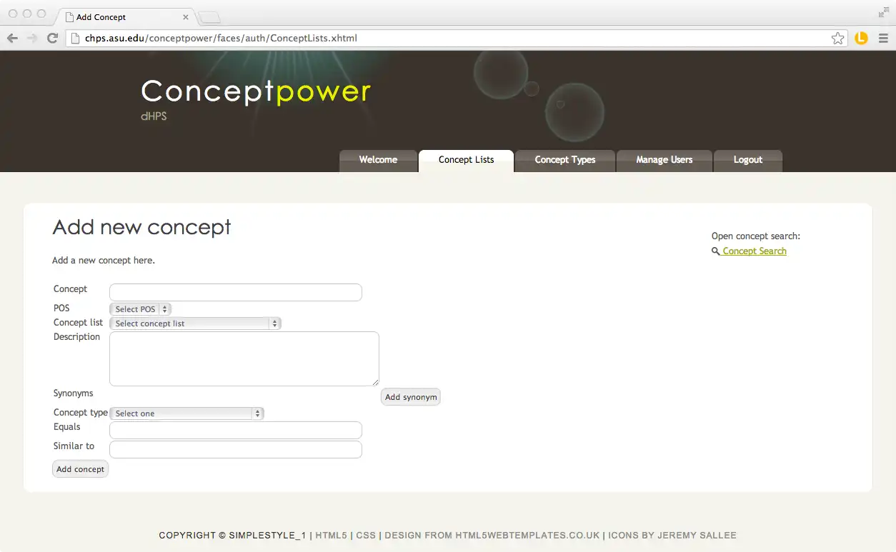 Download web tool or web app Conceptpower to run in Linux online