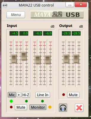 Download web tool or web app Control App for ESI MAYA22 USB