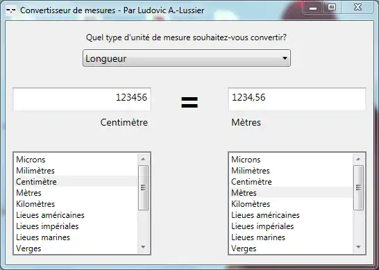 Download web tool or web app Convertisseur de mesure to run in Windows online over Linux online