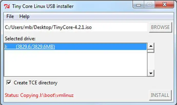 Download web tool or web app core2usb