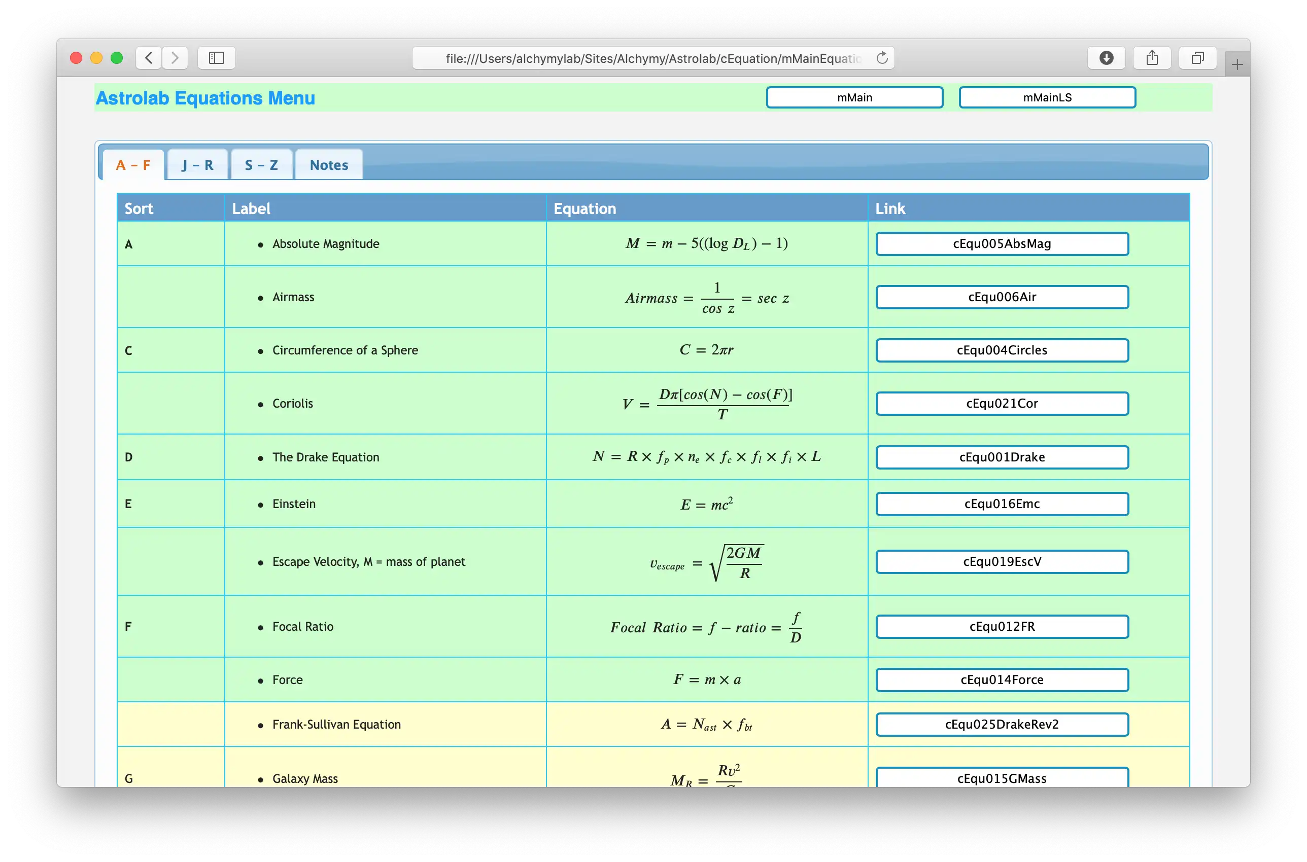 Download web tool or web app COS - Astrolab to run in Linux online