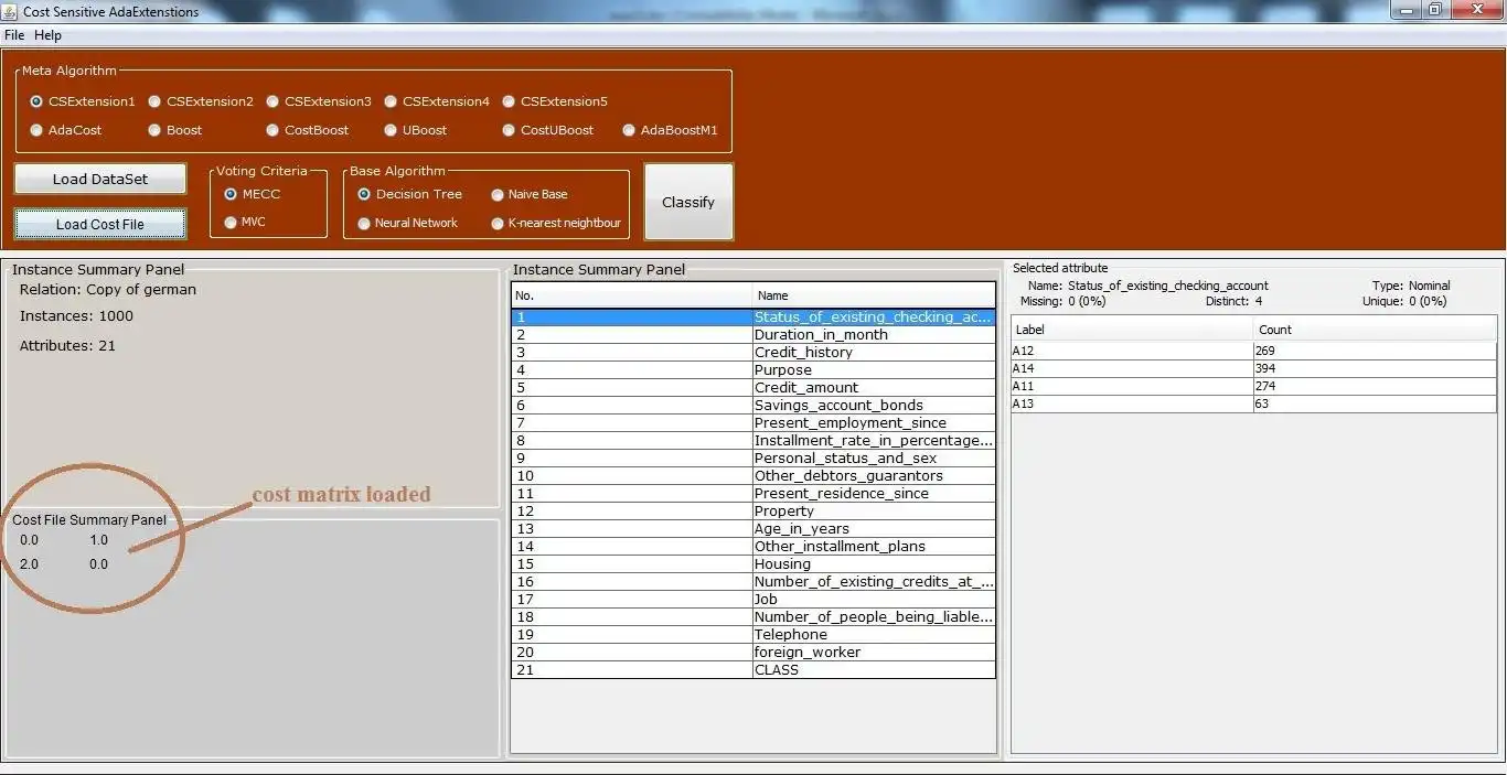 Download web tool or web app Cost-sensitive Classifiers