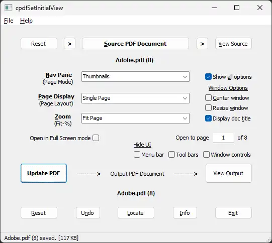 Download web tool or web app cpdfSetInitialView