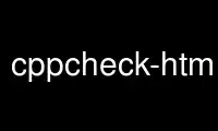 Run cppcheck-htmlreport in OnWorks free hosting provider over Ubuntu Online, Fedora Online, Windows online emulator or MAC OS online emulator