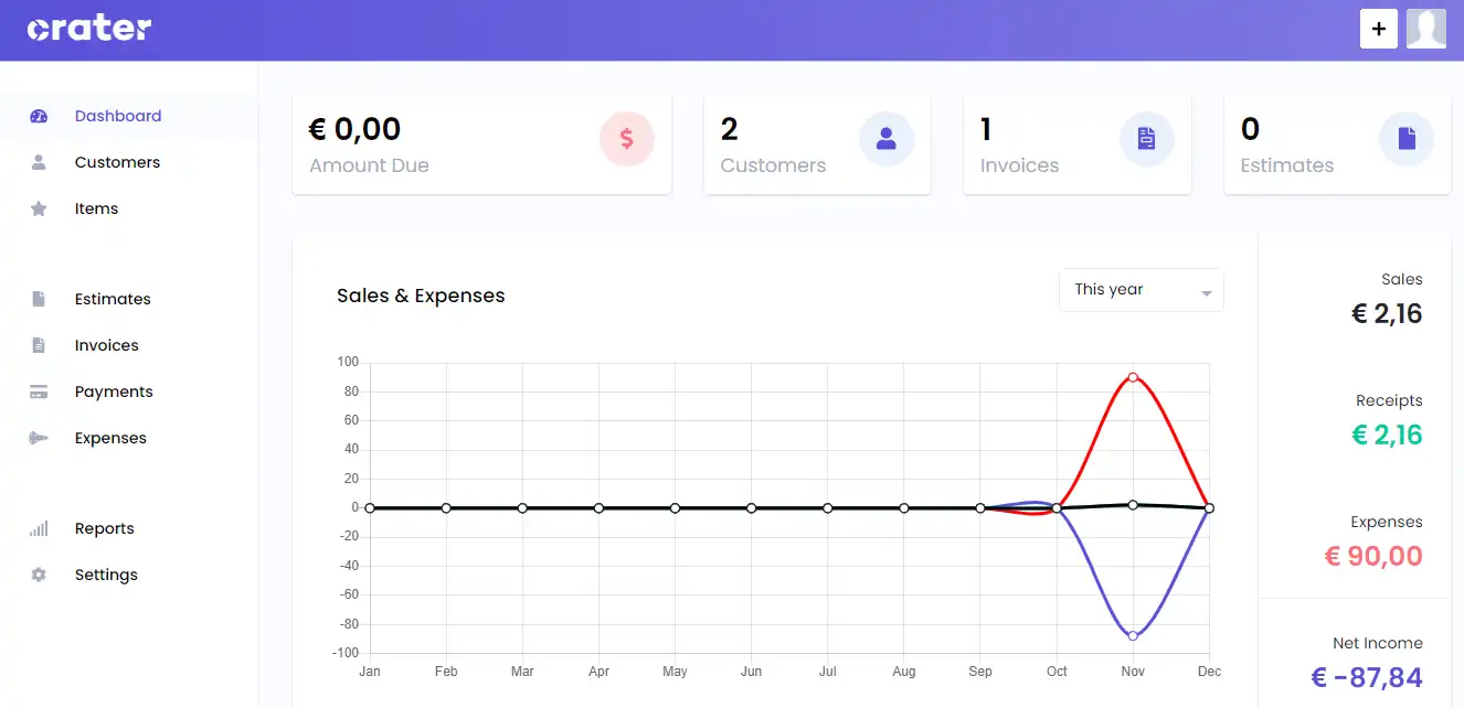 Download web tool or web app Crater