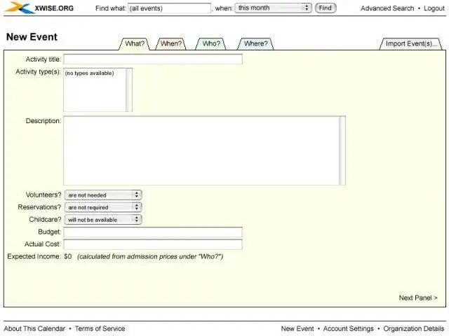 Download web tool or web app Crosswise Web Calendar