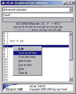 Download web tool or web app ctCalc