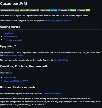 Download web tool or web app Cucumber JVM