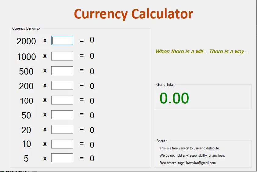 Download web tool or web app Currency Calc