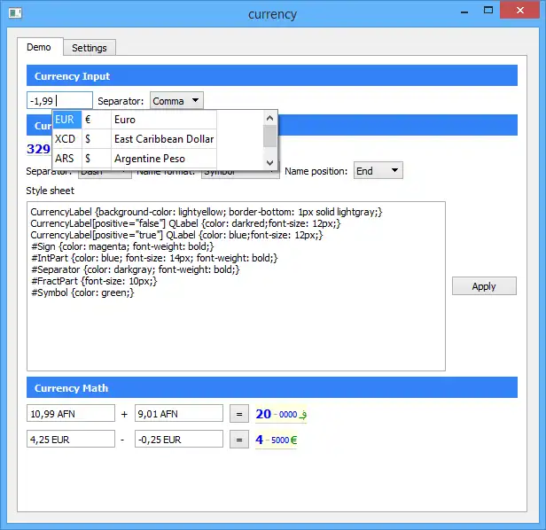 Download web tool or web app Currency-lib