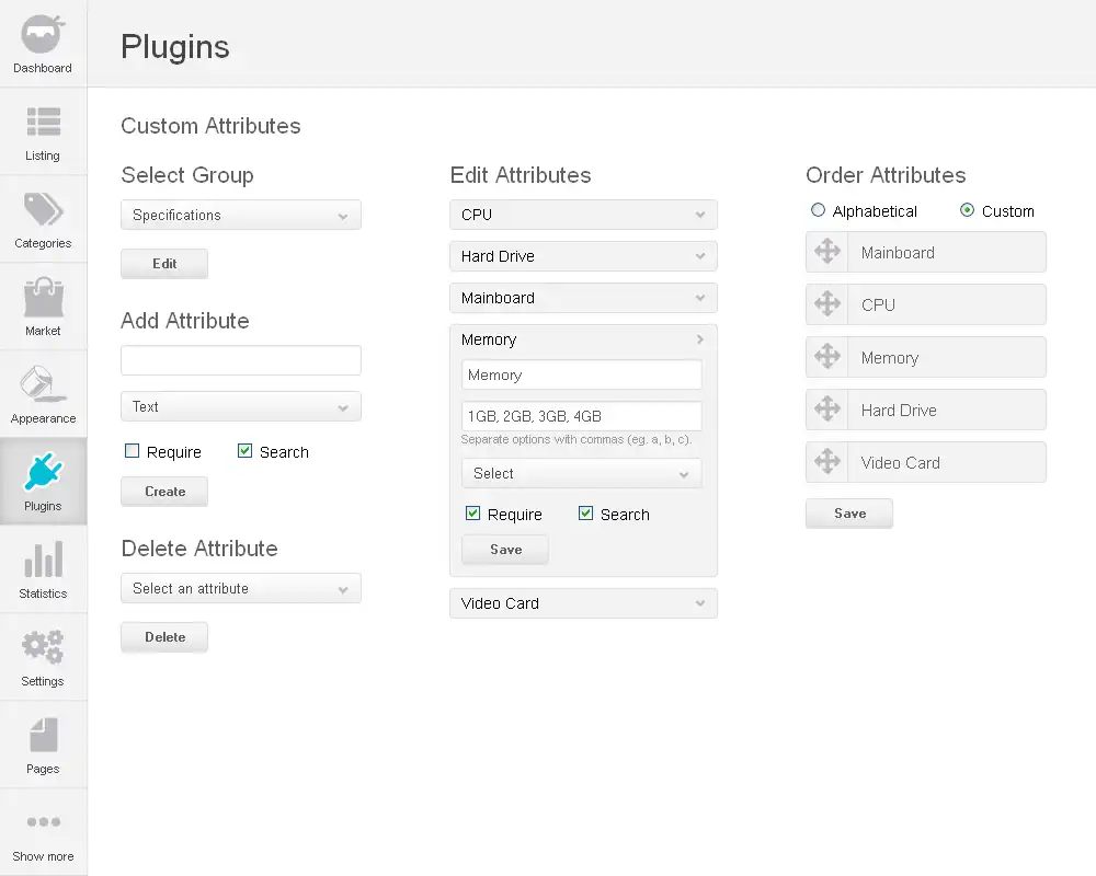 Download web tool or web app Custom Attributes