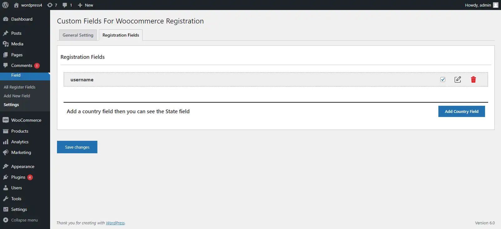 Download web tool or web app Custom Fields Account Woocommerce