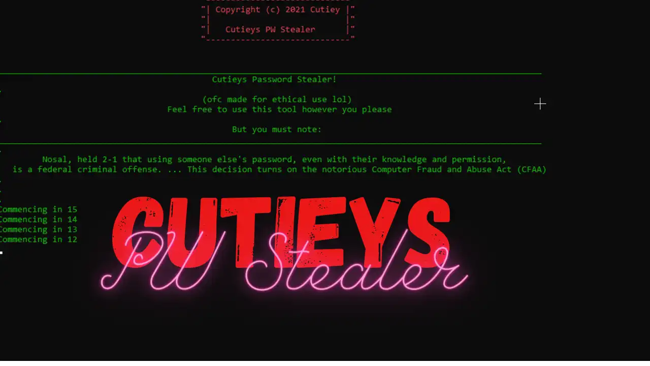 Download web tool or web app Cutieys Fake PW Stealer