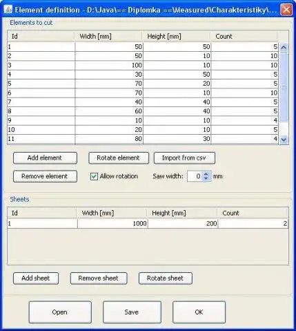 Download web tool or web app Cutting Problem to run in Linux online