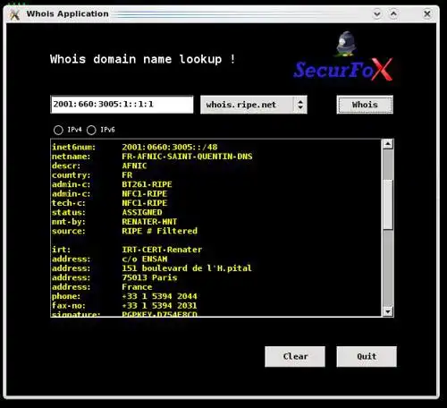 Download web tool or web app cwhois