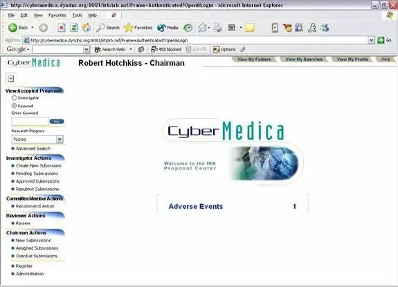 Download web tool or web app CyberMedica to run in Windows online over Linux online