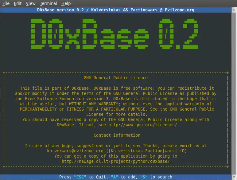 Download web tool or web app D0xBase