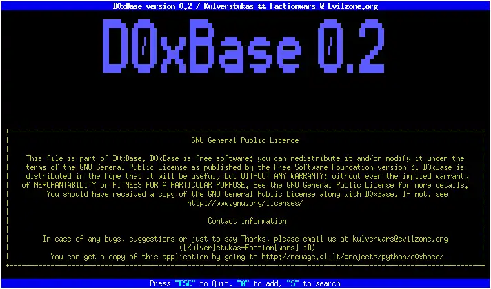 Download web tool or web app D0xBase