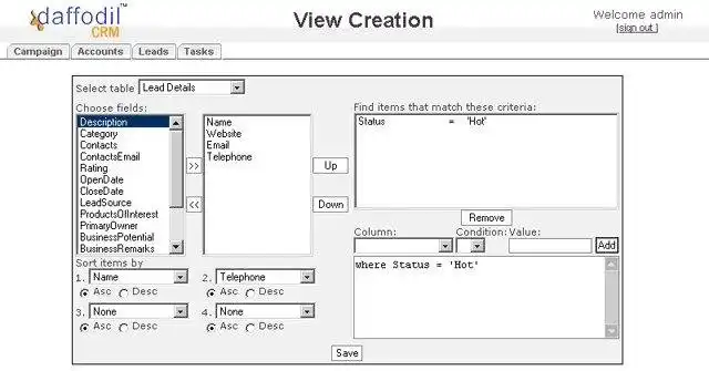 Download web tool or web app Daffodil CRM