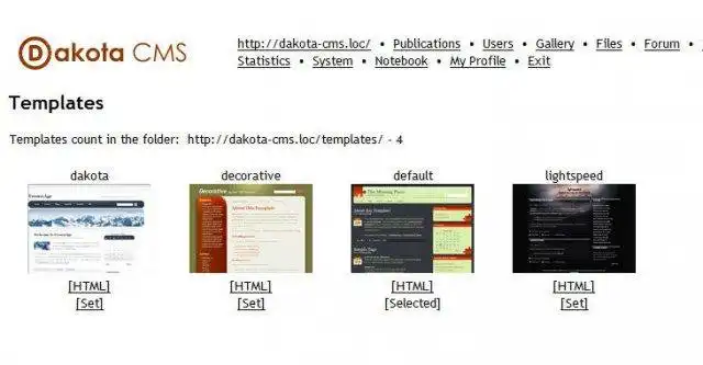 Download web tool or web app Dakota CMS