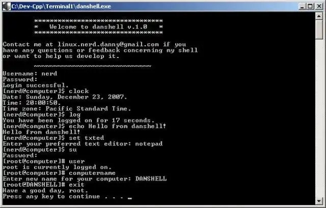 Download web tool or web app Danshell