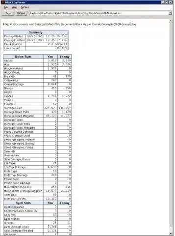 Download web tool or web app DAoC Log Parser