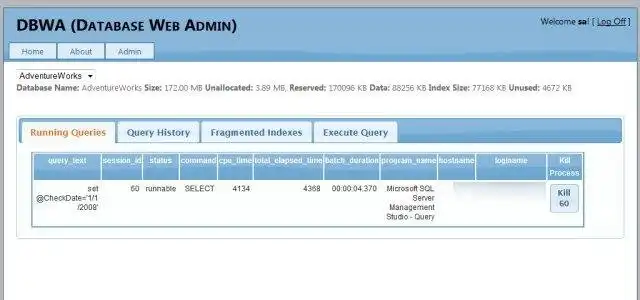 Download web tool or web app Database Web Admin