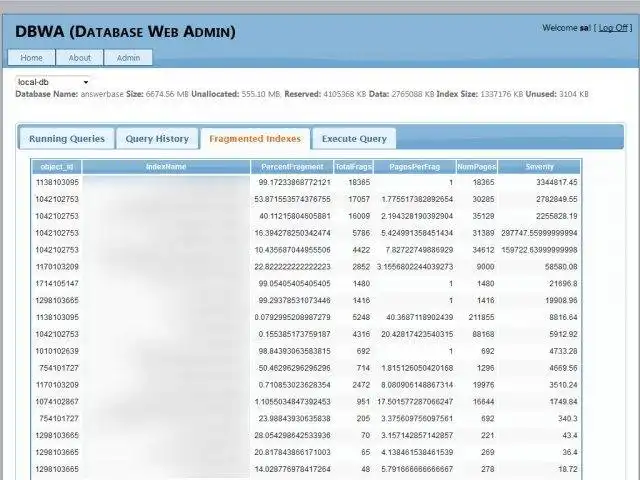 Download web tool or web app Database Web Admin