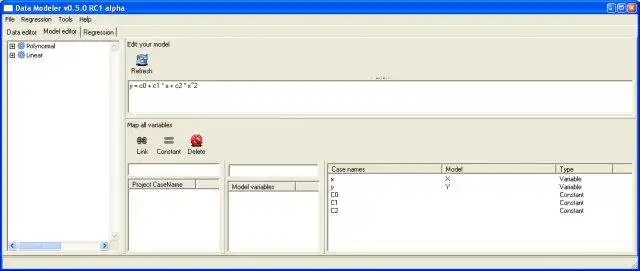 Download web tool or web app DataModeler to run in Windows online over Linux online