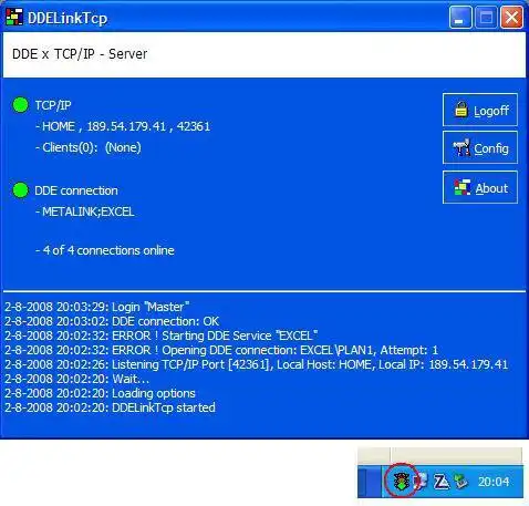 Download web tool or web app DDELinkTcp to run in Windows online over Linux online