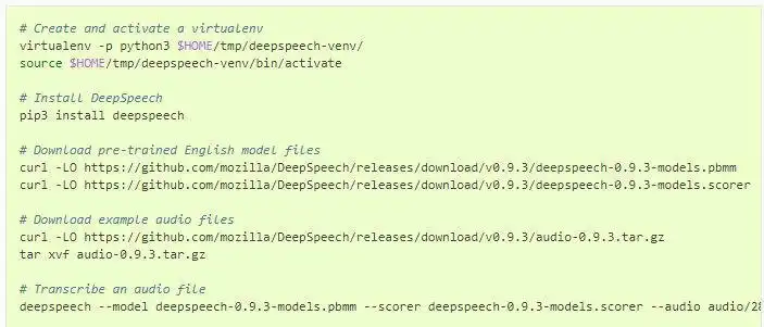 Download web tool or web app DeepSpeech