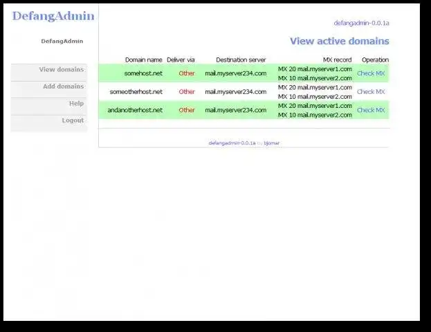 Download web tool or web app DefangAdmin