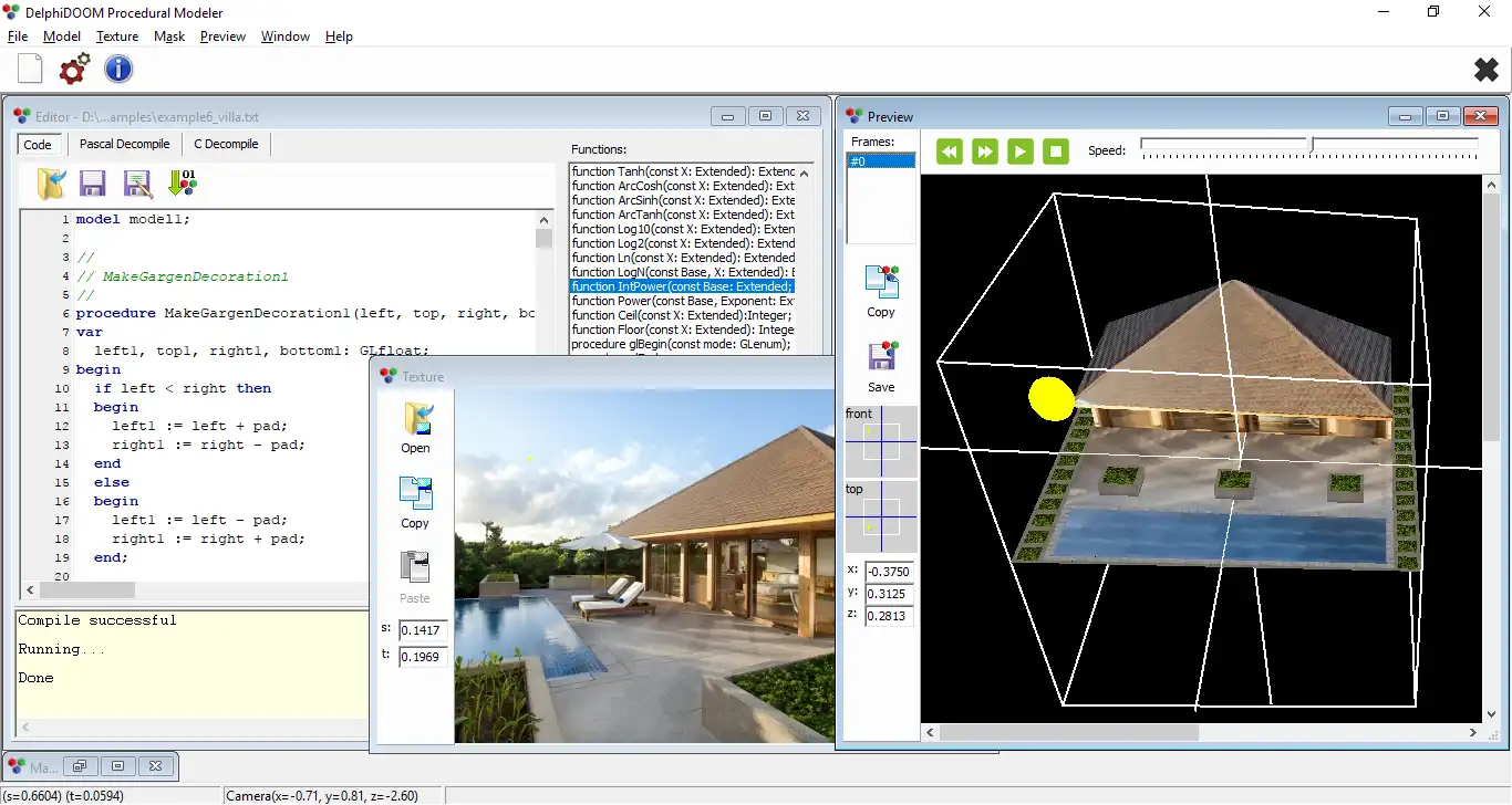 Download web tool or web app DelphiDoom Procedural Modeler