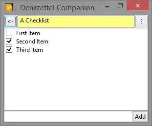 Download web tool or web app Denkzettel Companion