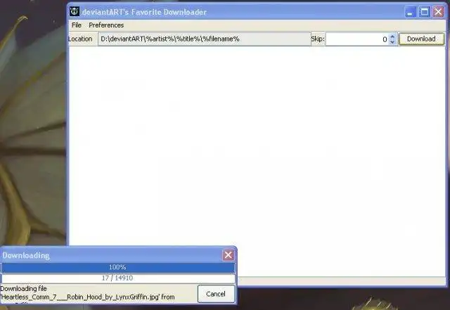 Download web tool or web app deviantART Favorites Downloader